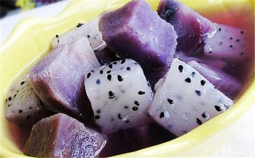 紫薯火龙果糖水的做法