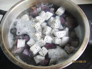 紫薯火龙果糖水的做法步骤7